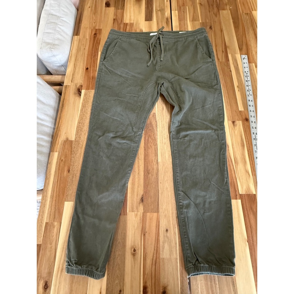 PacSun Mens XL Olive Green Jogger Pants Elastic Waist Drawstring Casual Twill